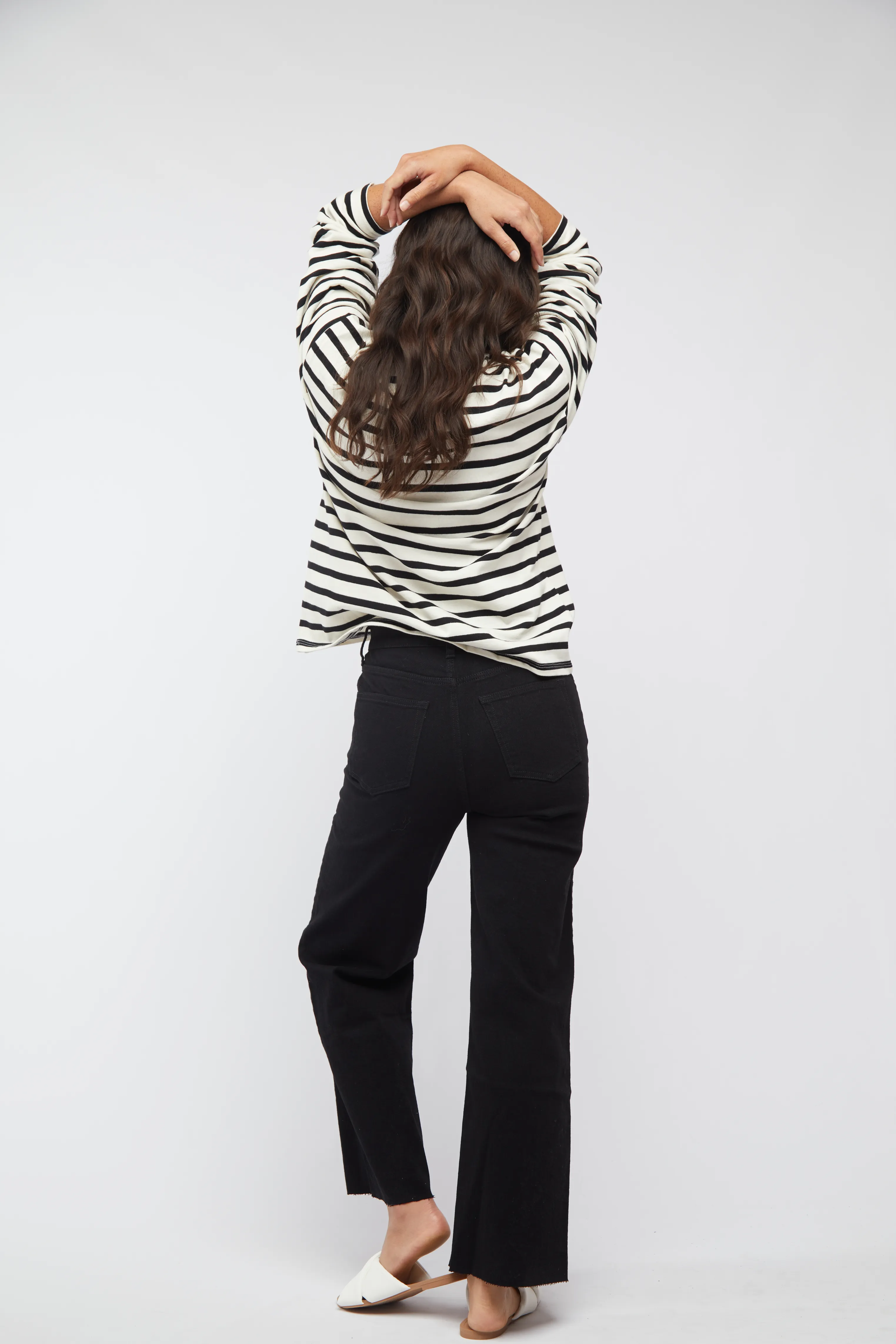 Aberdeen High Rise Wide Leg Crop Black