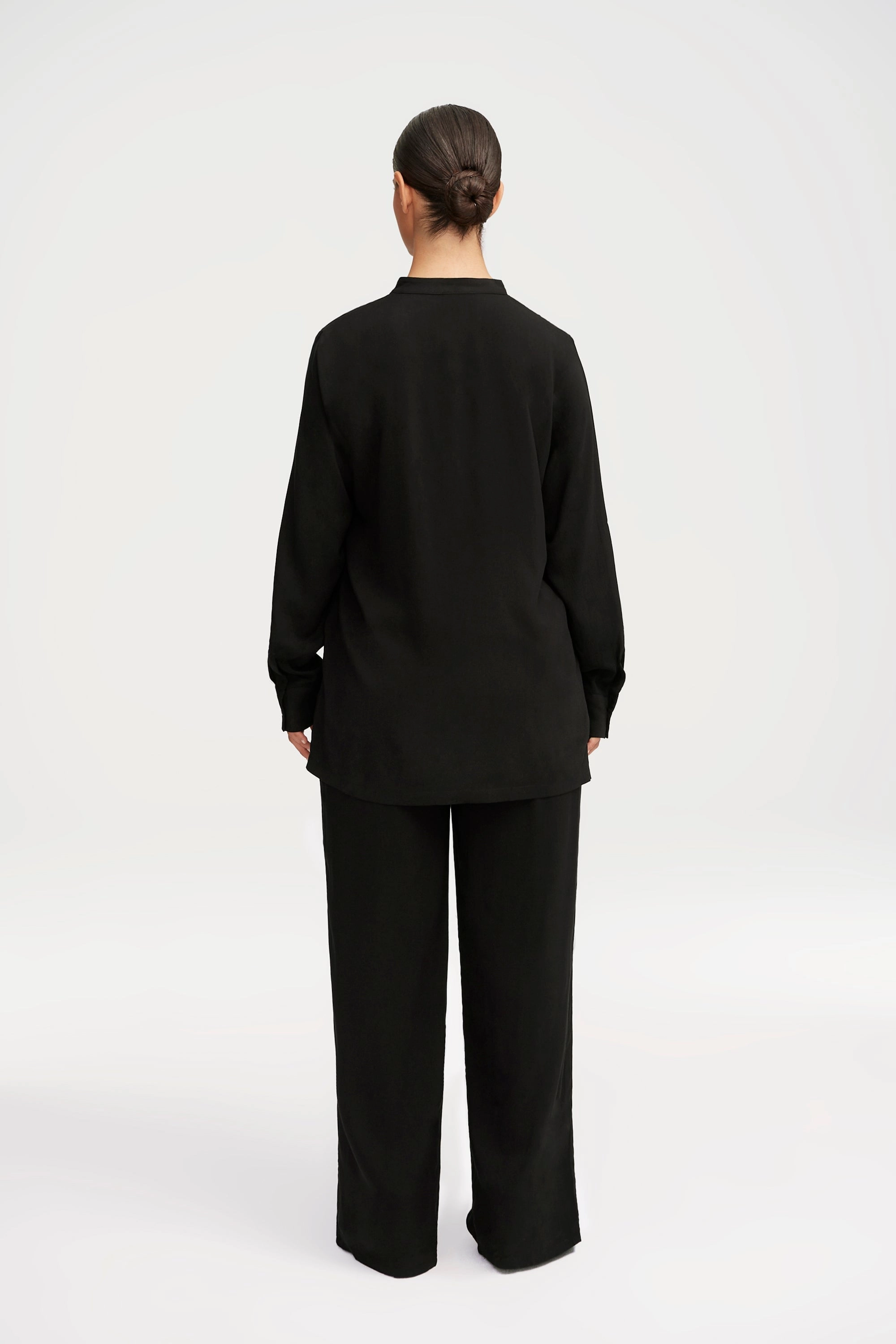 Alina Wide Leg Pants - Black