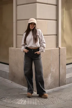 BAGGY HIGH RISE - GREY