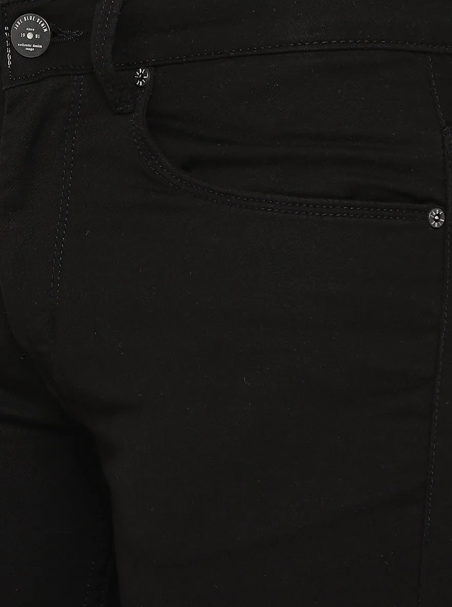 Black Solid Slim Fit Jeans | JadeBlue