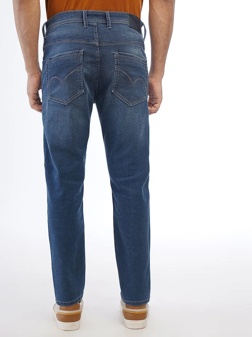 Blue Washed Rider Fit Jeans | JadeBlue