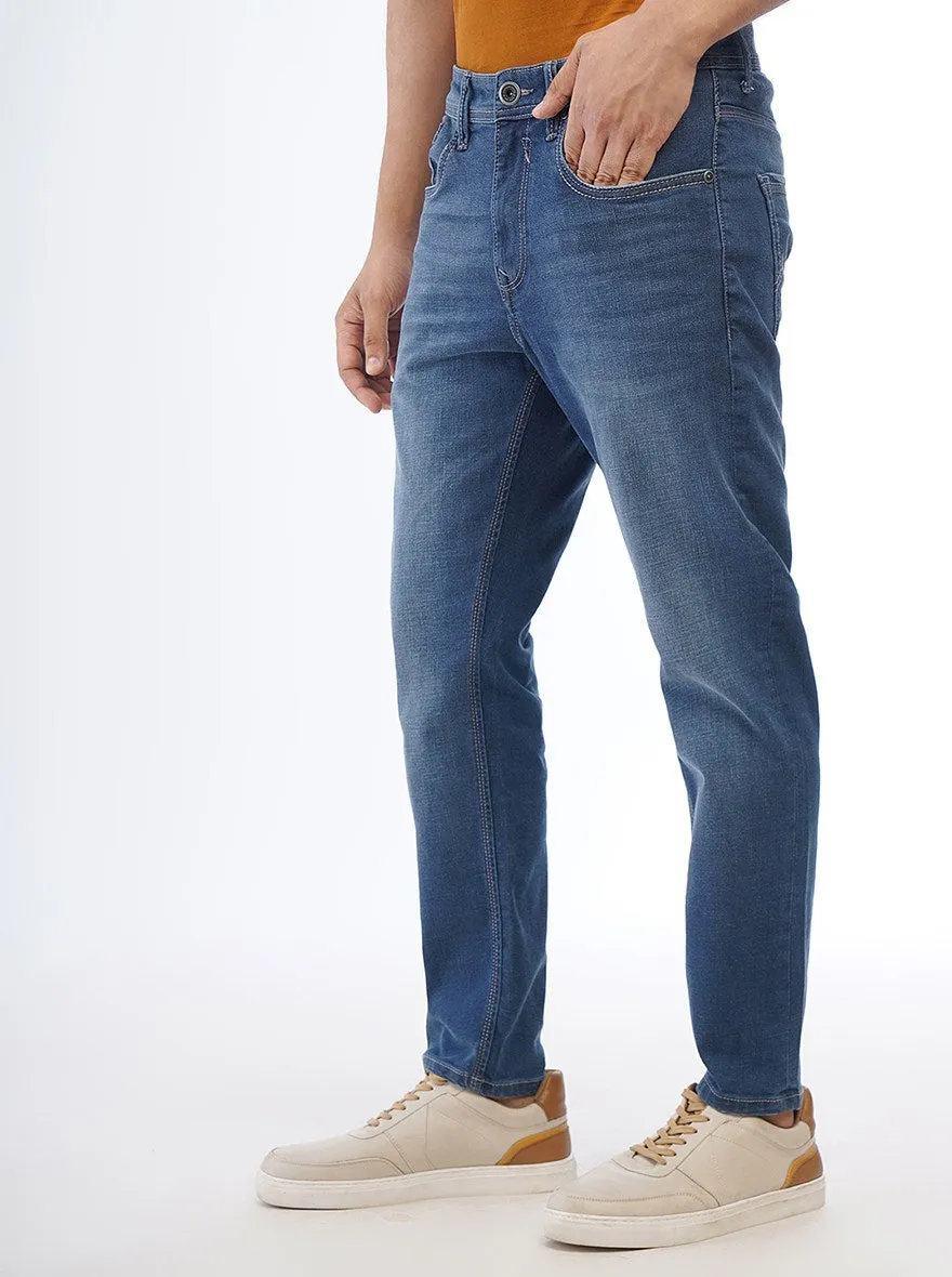 Blue Washed Rider Fit Jeans | JadeBlue
