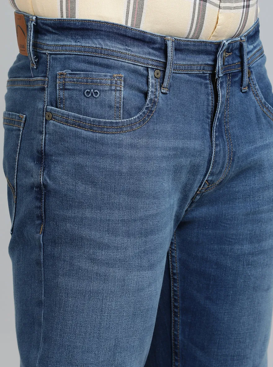 Blue Washed Slim Fit Jeans | JadeBlue