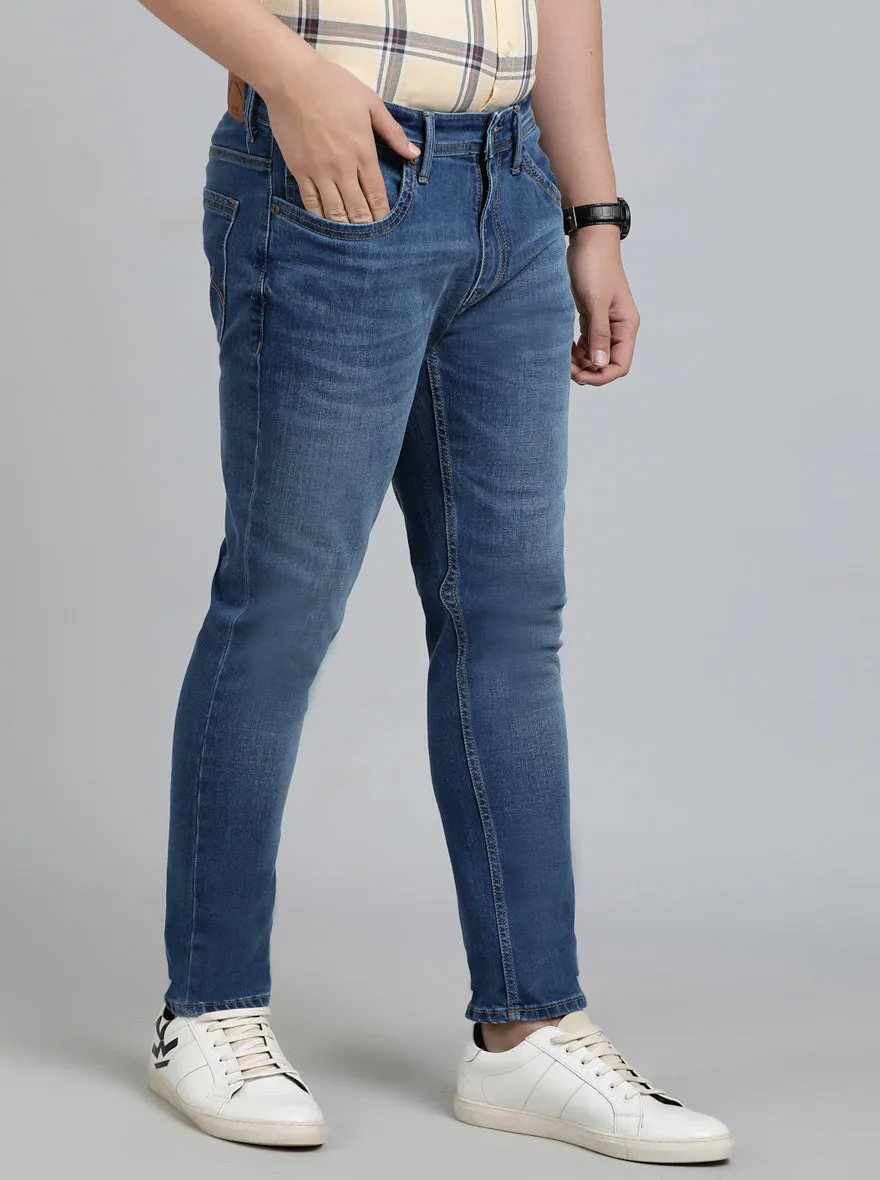 Blue Washed Slim Fit Jeans | JadeBlue