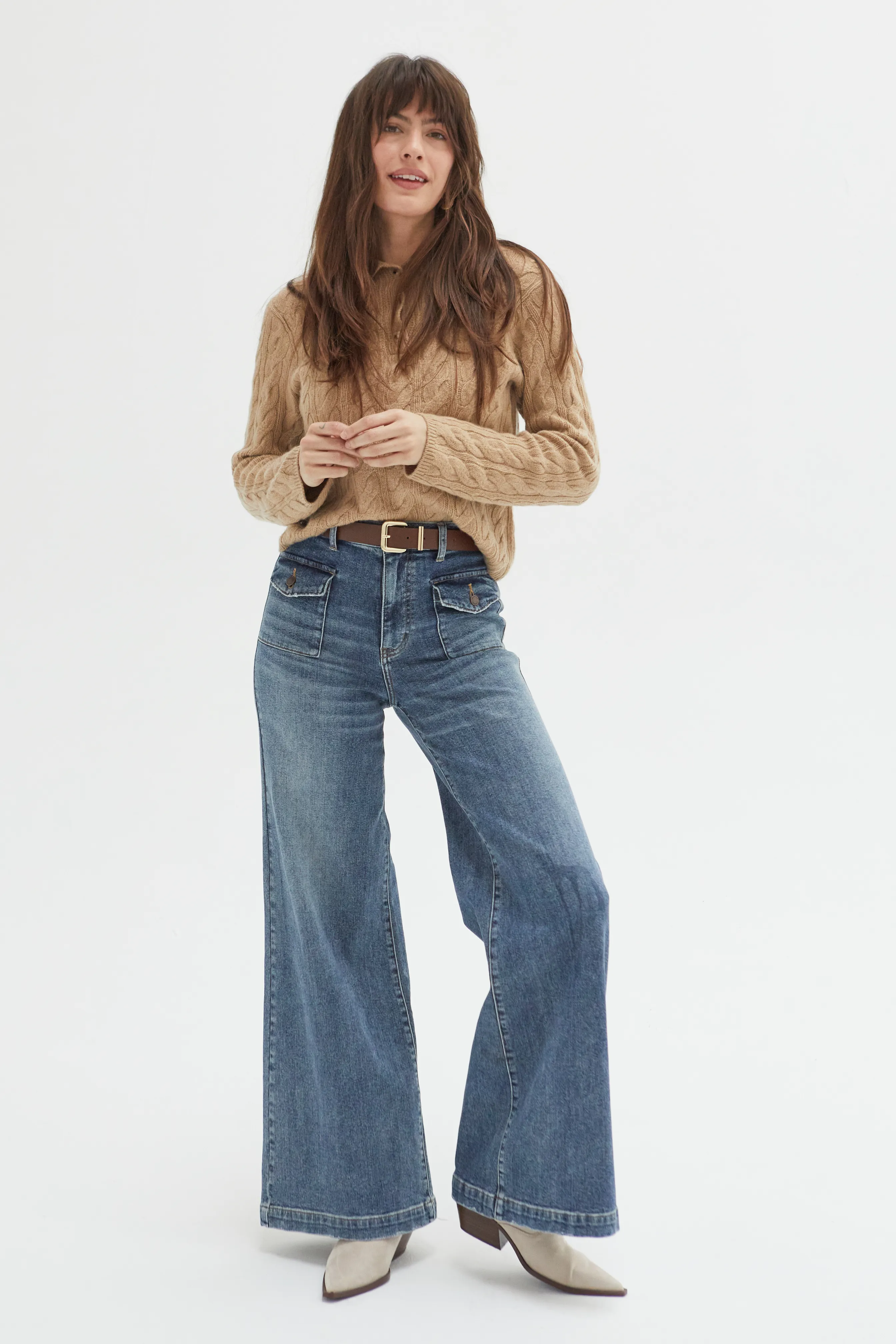 Campell Wide Leg High Rise Traditional Vintage Worn