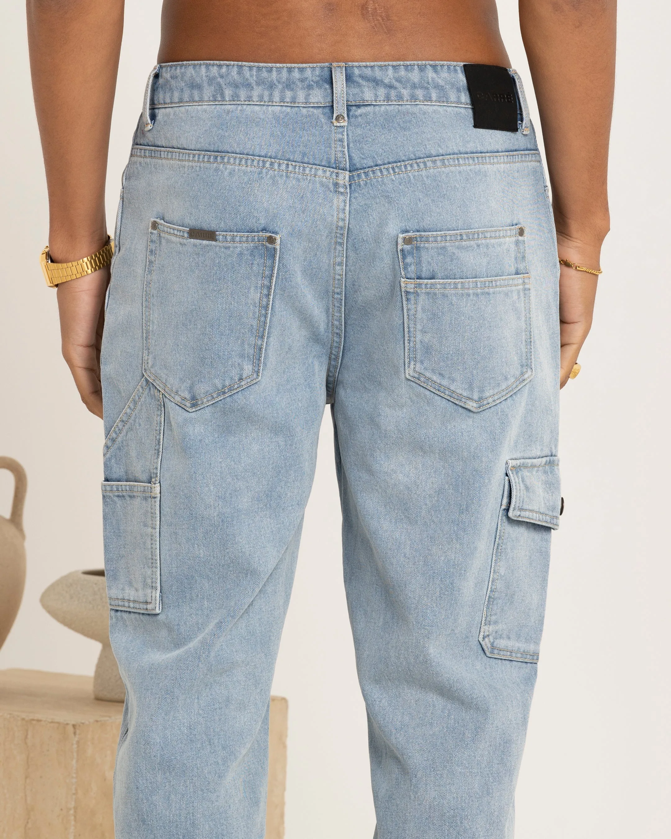 Carre Tactic Cargo Slim Jeans Vintage Blue