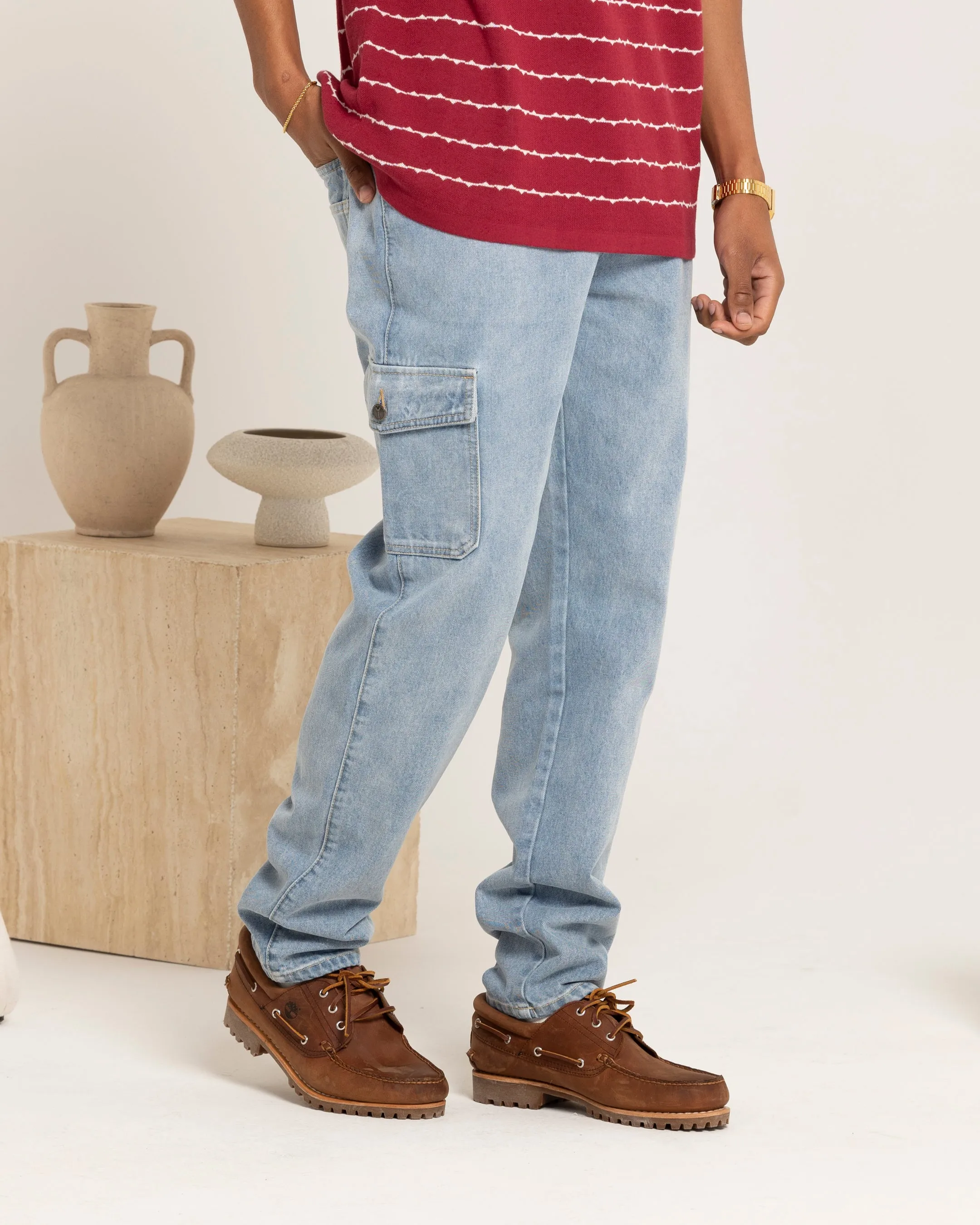 Carre Tactic Cargo Slim Jeans Vintage Blue