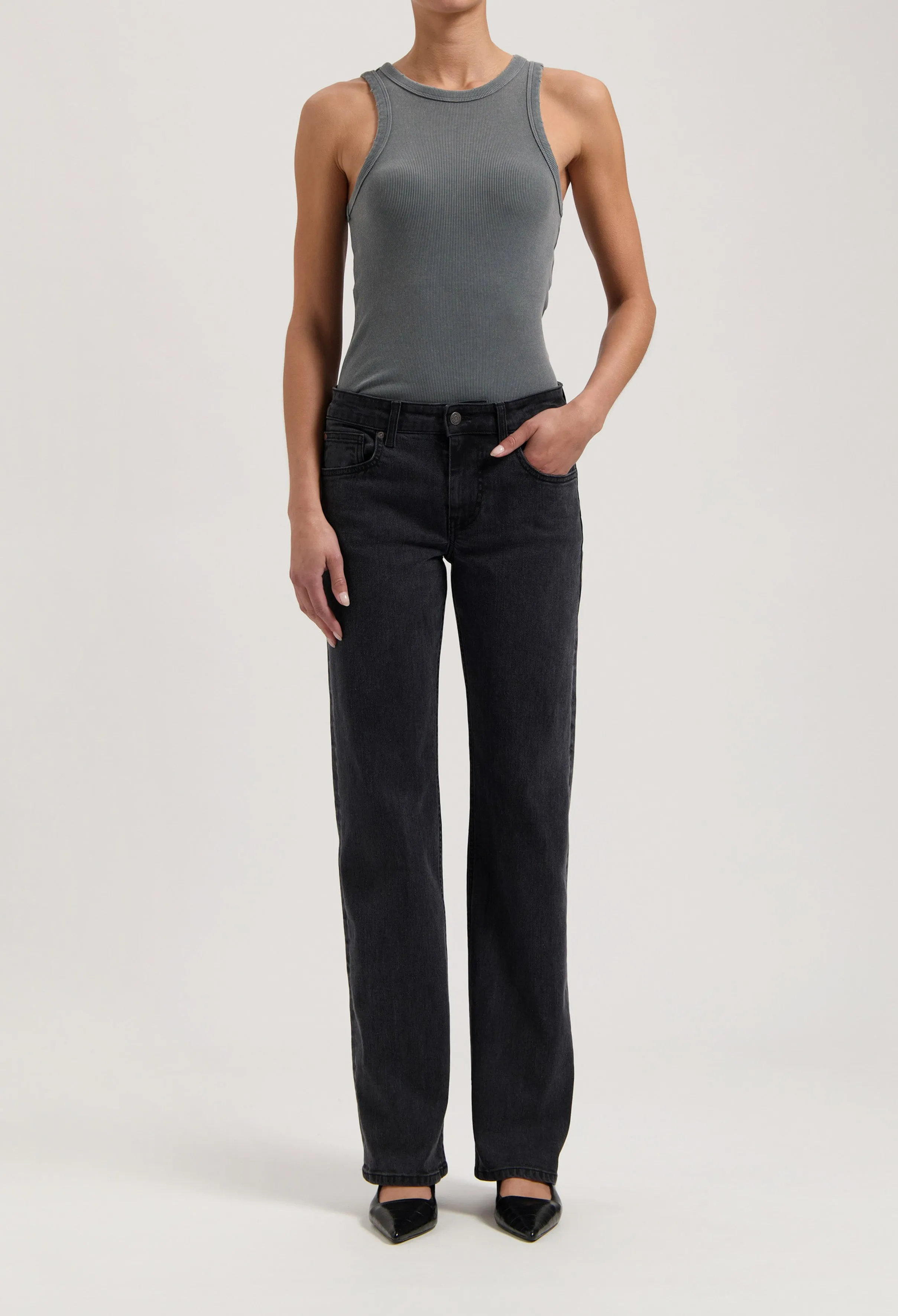 Carry Mid Straight - Black Vintage
