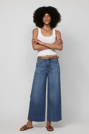 Dakota High Rise Super Wide Crop Traditional Vintage Worn