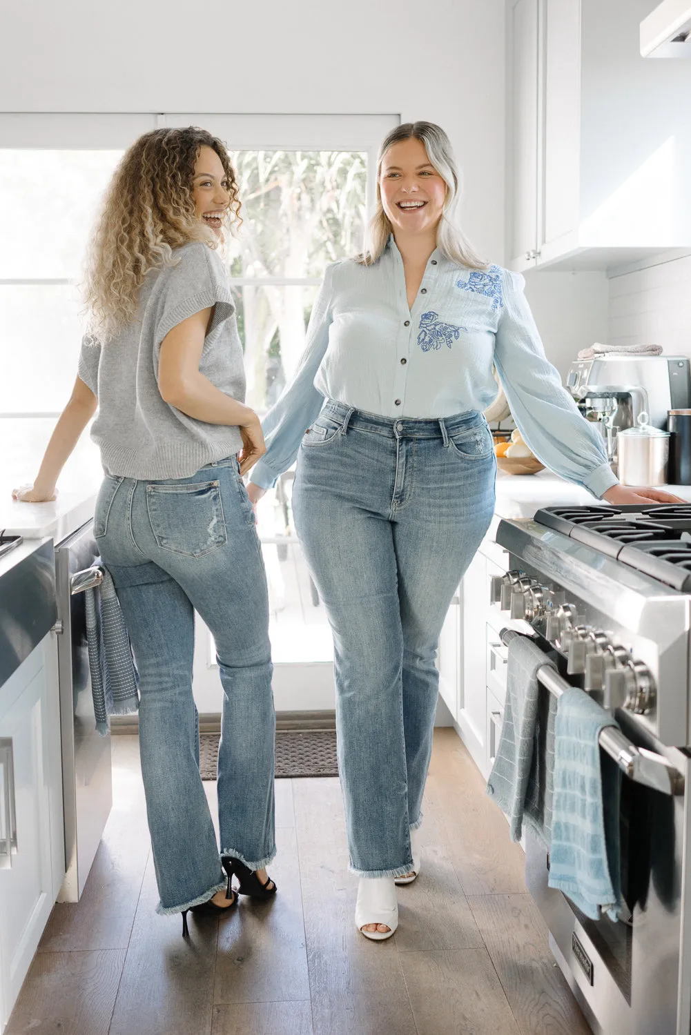 Dana High Rise Bootcut with Fray Hem