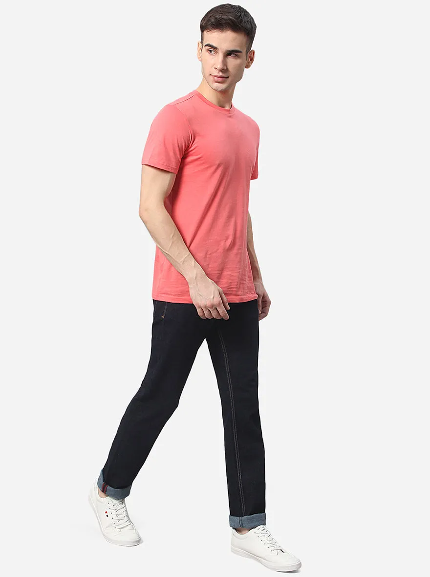 Dark Blue Solid Slim Fit Jeans | JadeBlue