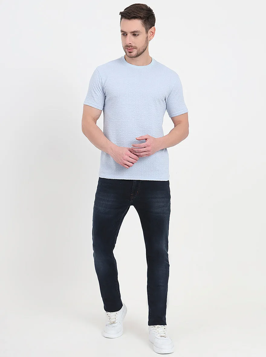Dark Blue Washed Rider Fit Jeans | JadeBlue