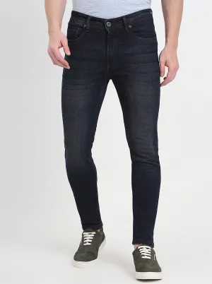 Dark Blue Washed Rider Fit Jeans | JadeBlue