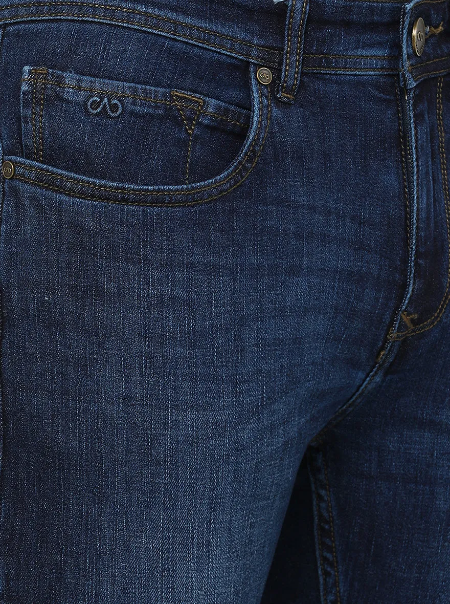 Dark Blue Washed Slim Fit Jeans | JadeBlue