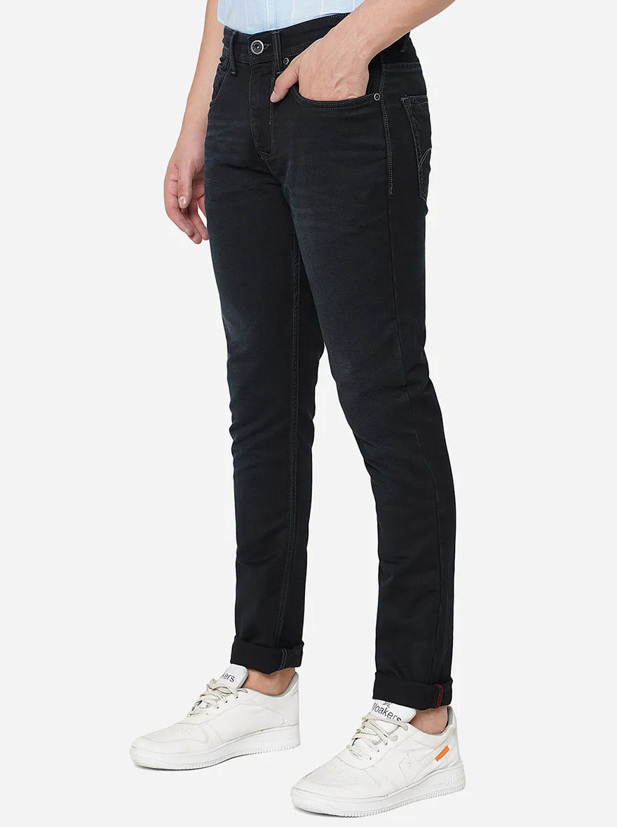 Dark Blue Washed Slim Fit Jeans | JadeBlue