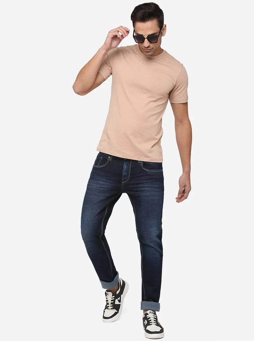 Dark Blue Washed Slim Fit Jeans | JadeBlue