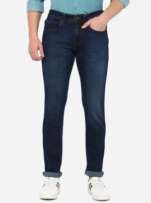 Dark Blue Washed Slim Fit Jeans | JadeBlue