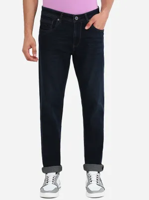 Dark Blue Washed Straight Fit Jeans | JadeBlue