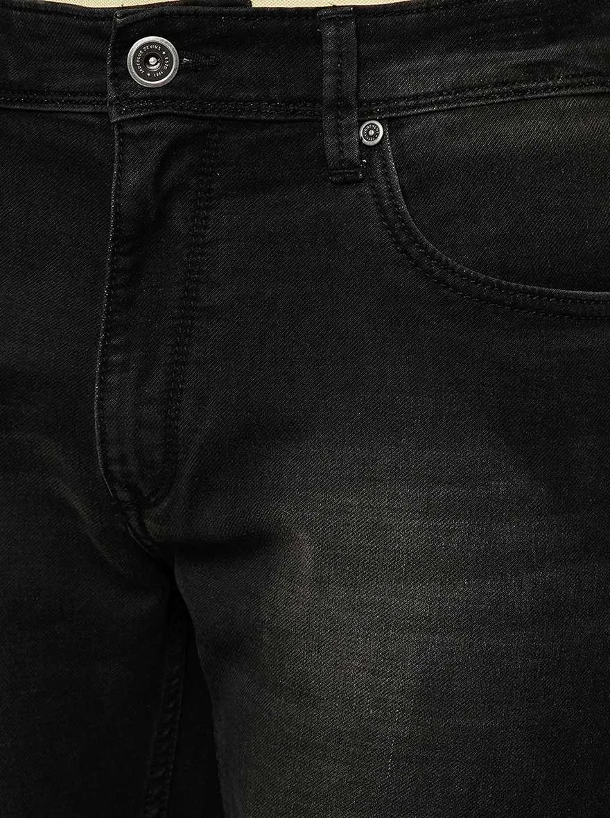Dark Grey Washed Slim Fit Jeans | JadeBlue