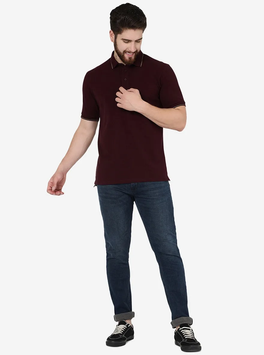 Dark Indigo Striped Straight Fit Jeans | JadeBlue