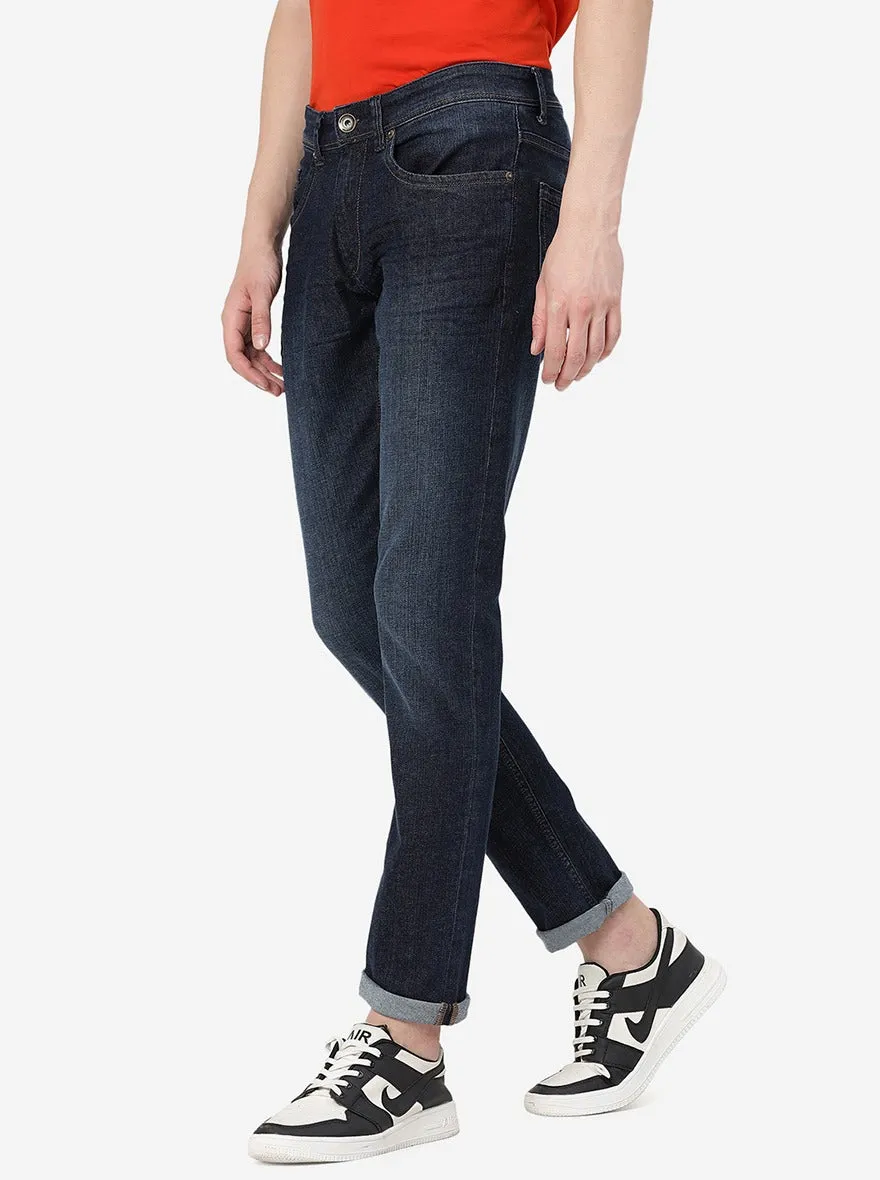 Dark Indigo Washed Slim Fit Jeans | JadeBlue