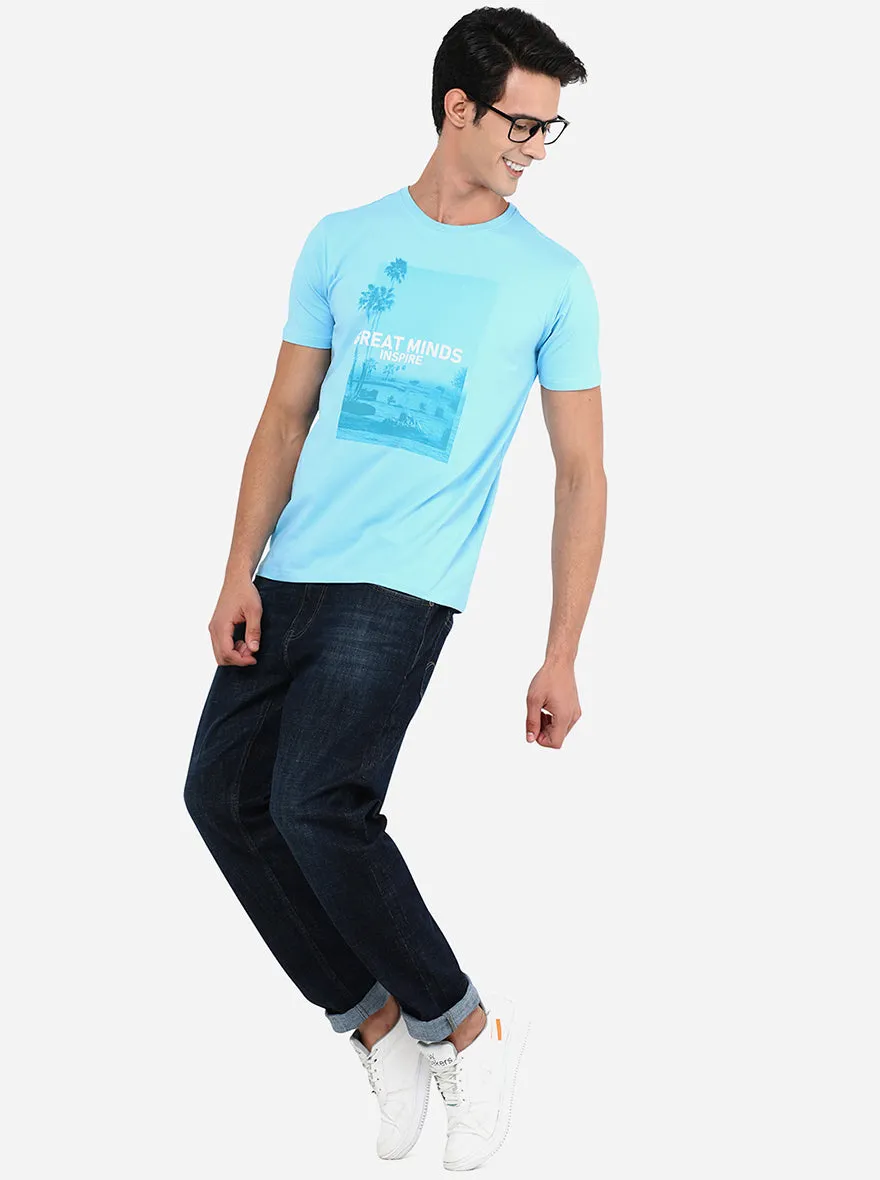 Deep Blue Washed Straight Fit Jeans | JadeBlue
