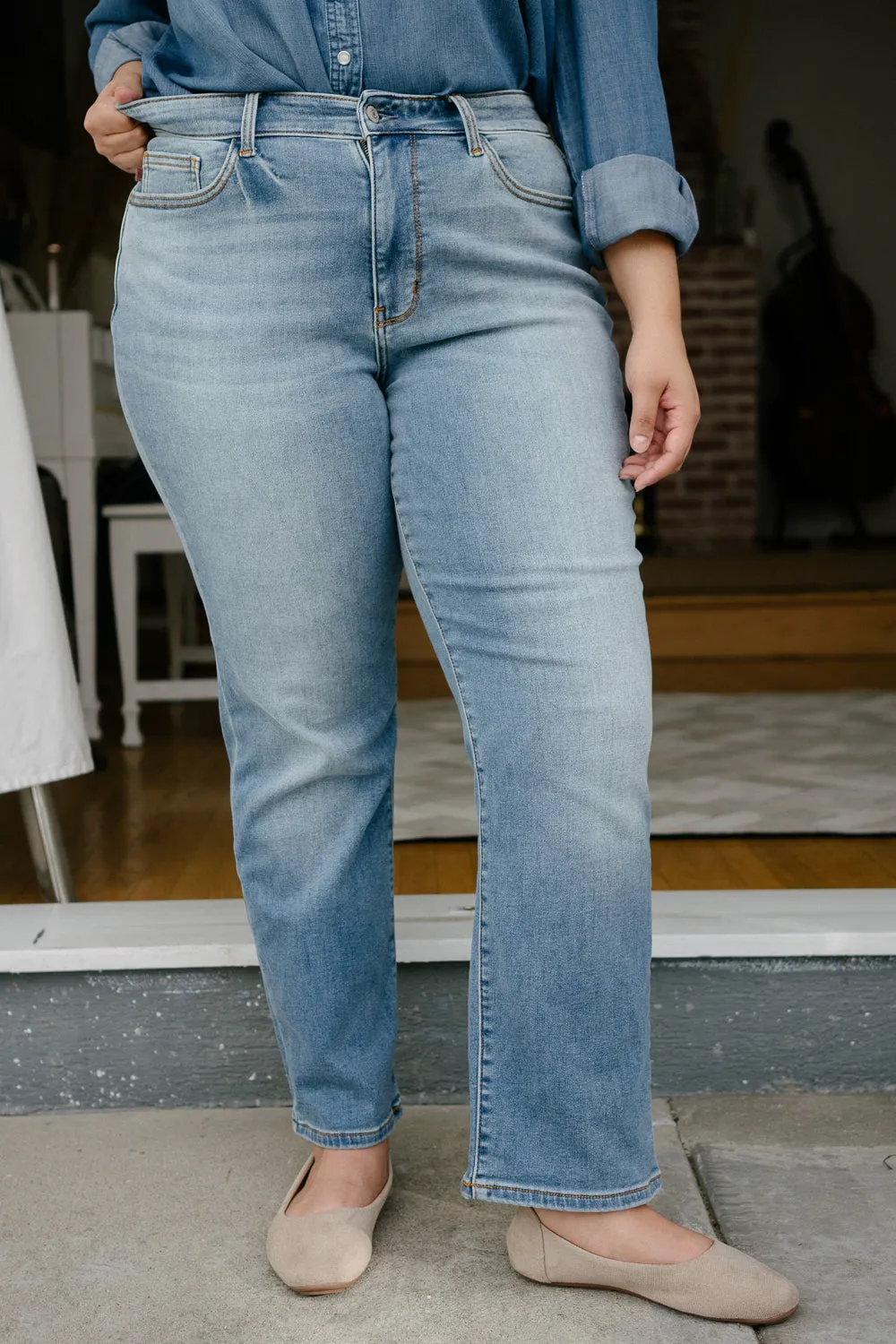 Delaney Vintage Wash Thermal Straight Fit - PLUS