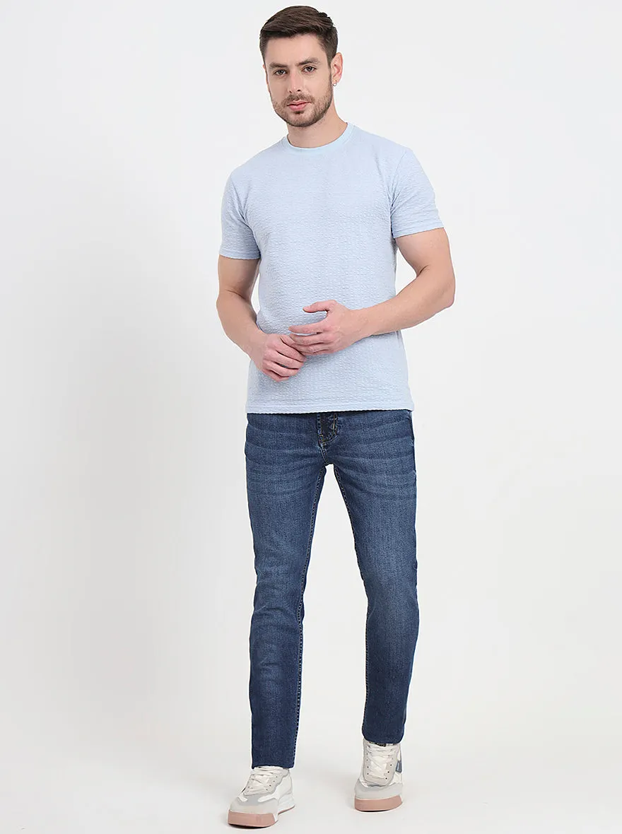 Denim Blue Washed Slim Fit Jeans | JadeBlue