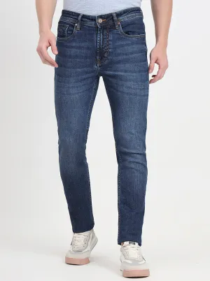 Denim Blue Washed Slim Fit Jeans | JadeBlue