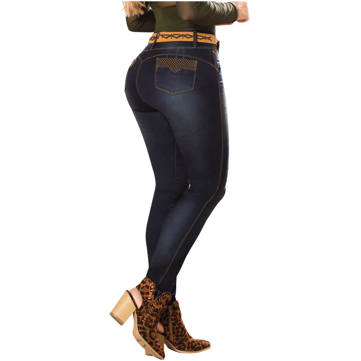 DRAXY 1344 Colombian Mid Rise Skinny Jeans