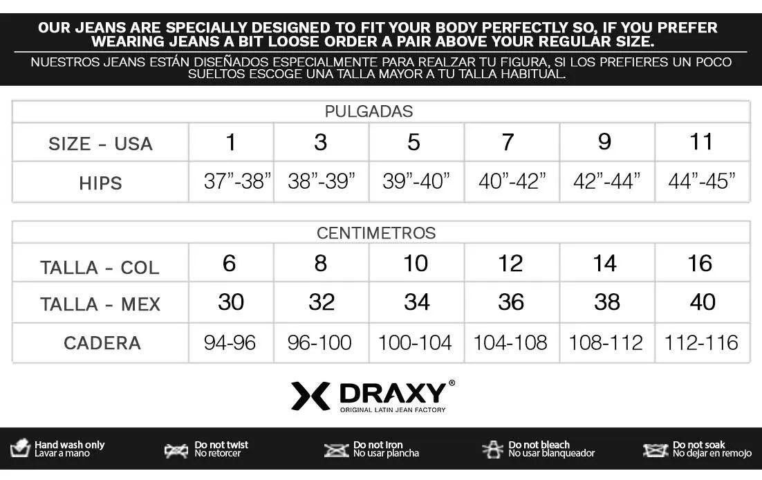DRAXY 1344 Colombian Mid Rise Skinny Jeans
