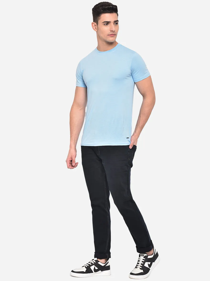 Faded Blue Washed Straight Fit Jeans | JadeBlue