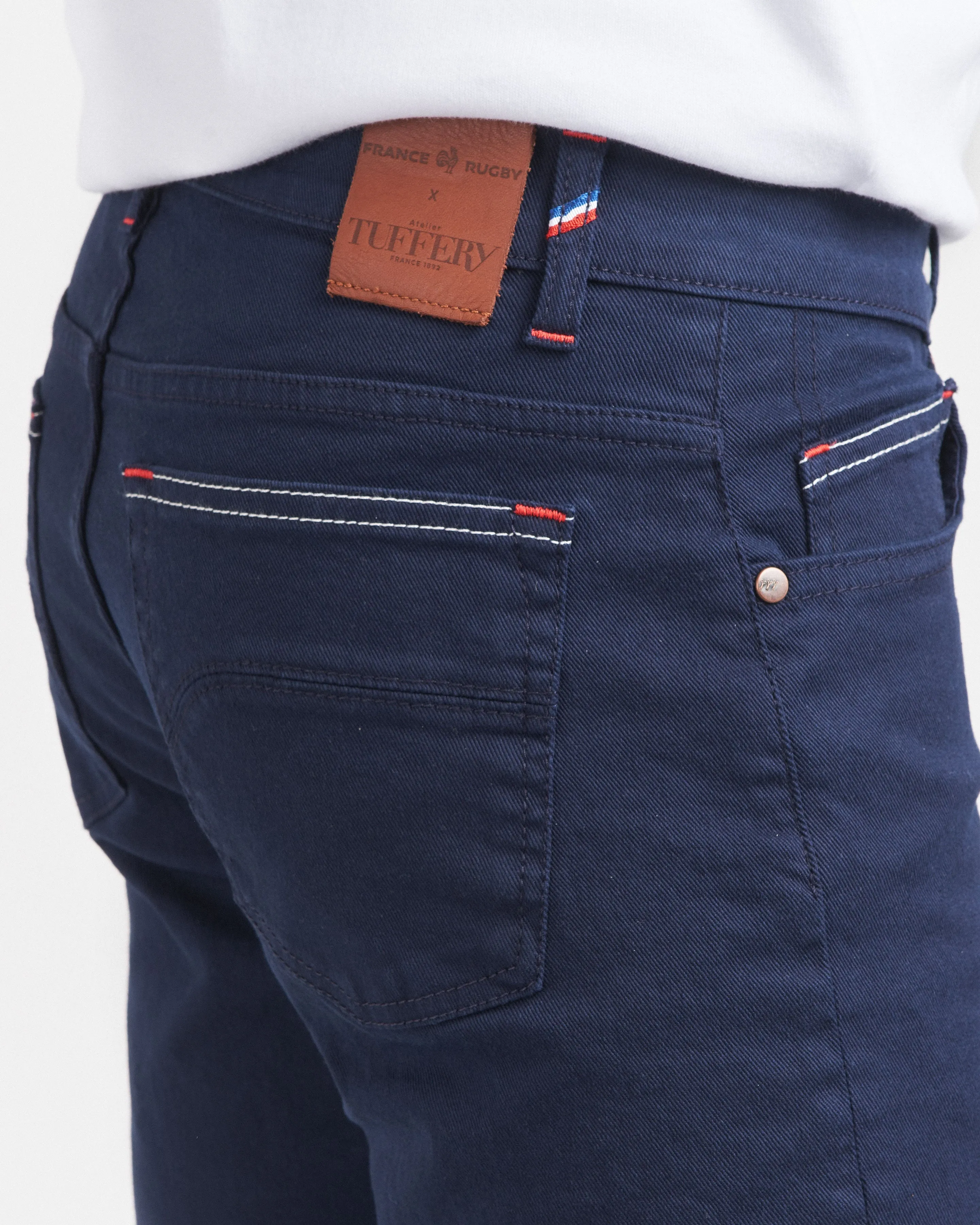 France Rugby organic raw fitted men's jeans