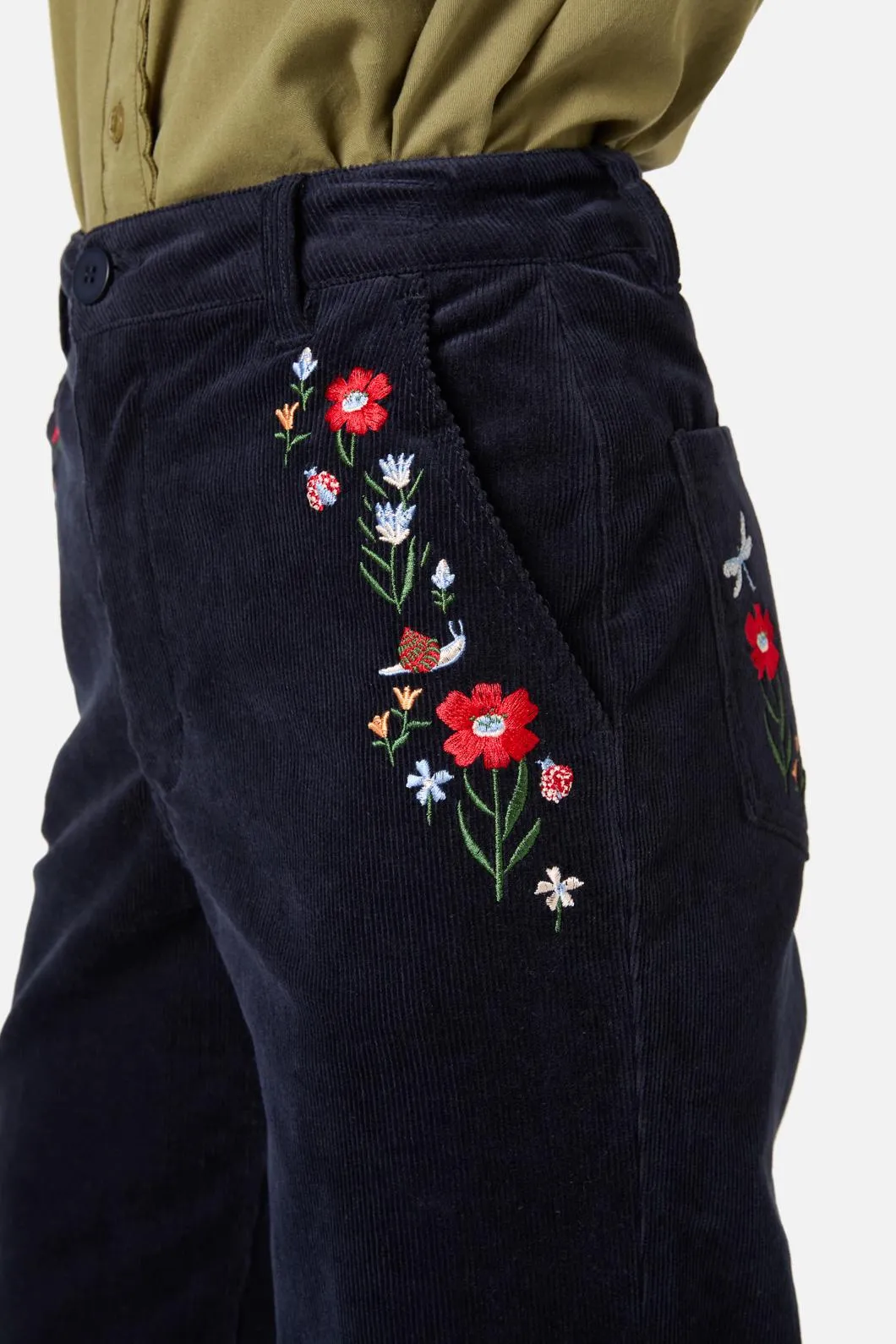 Garden Embroiderd Cord Jean