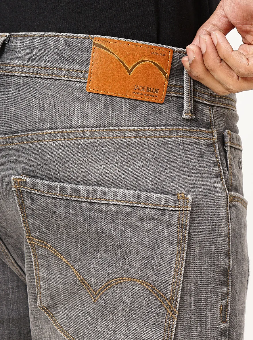 Grey Washed Rider Fit Jeans | JadeBlue
