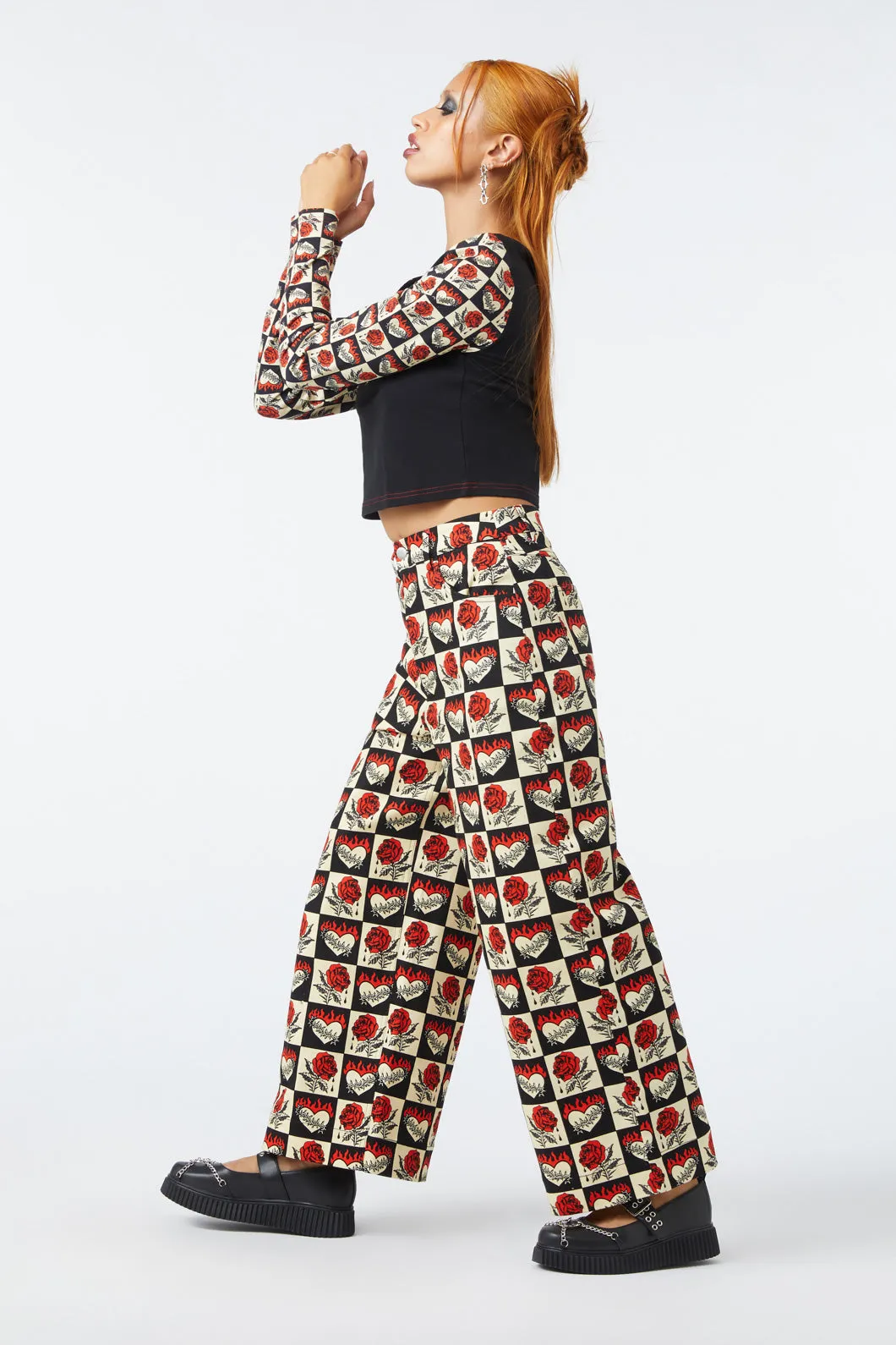 Guilded Heart & Rose Pant