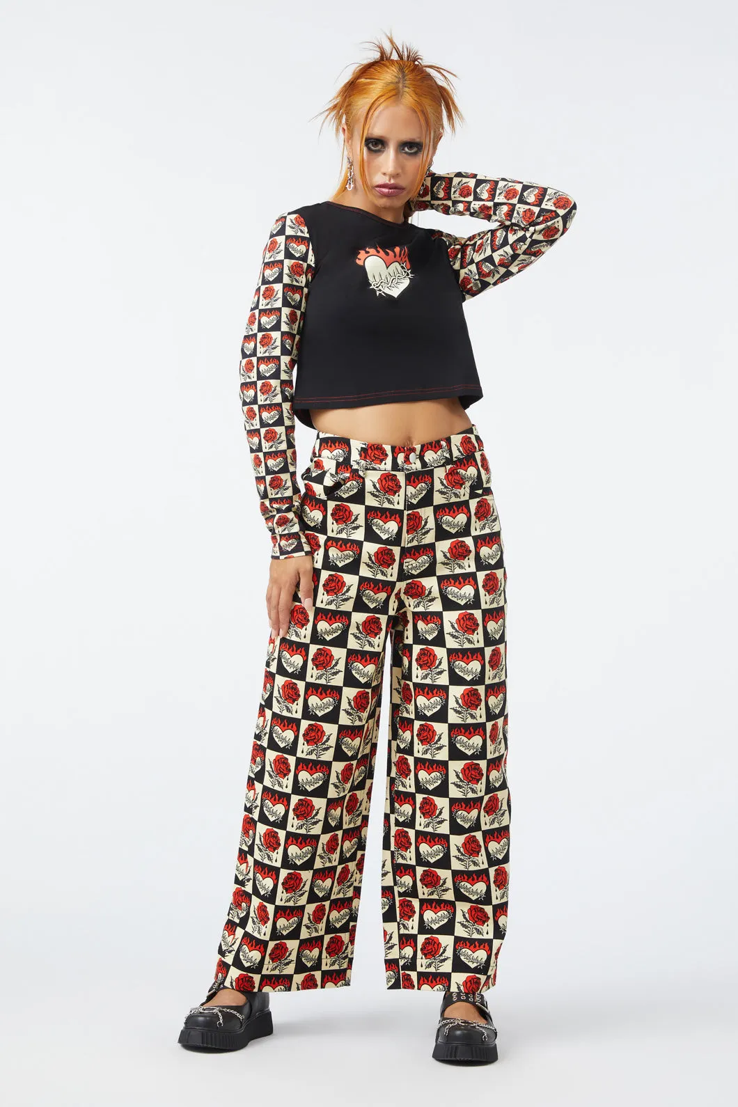Guilded Heart & Rose Pant