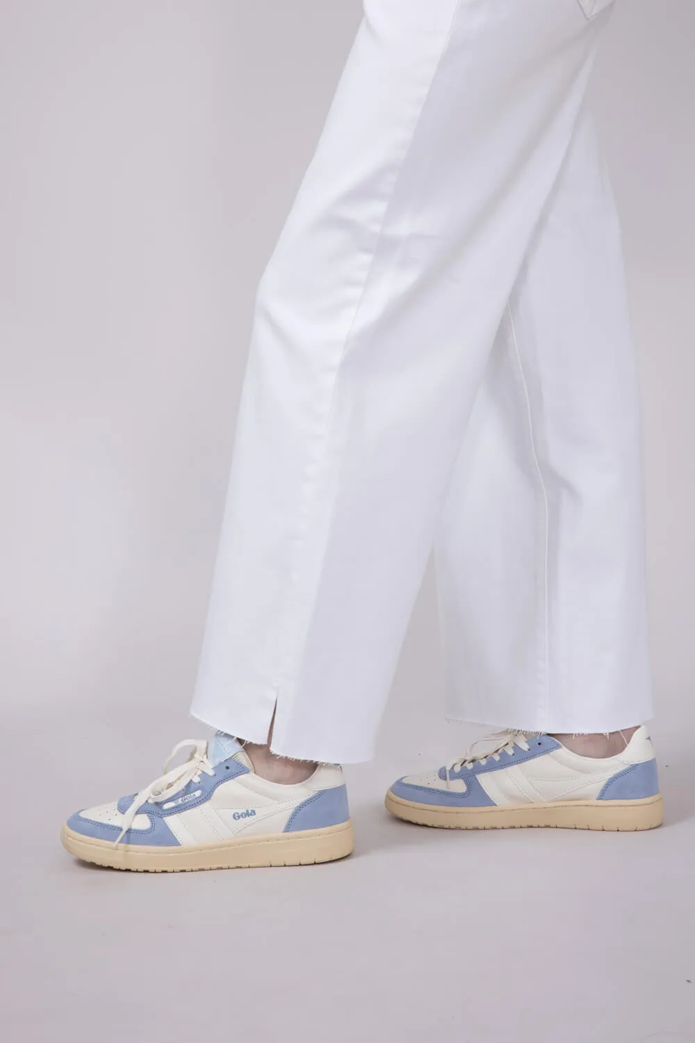 Hidden Nori High Rise Wide Leg Cropped Jeans for Women in White | HD9256C-WHT