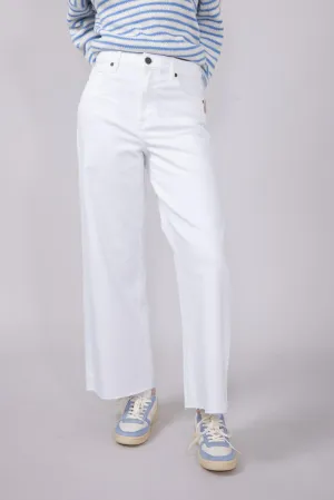Hidden Nori High Rise Wide Leg Cropped Jeans for Women in White | HD9256C-WHT