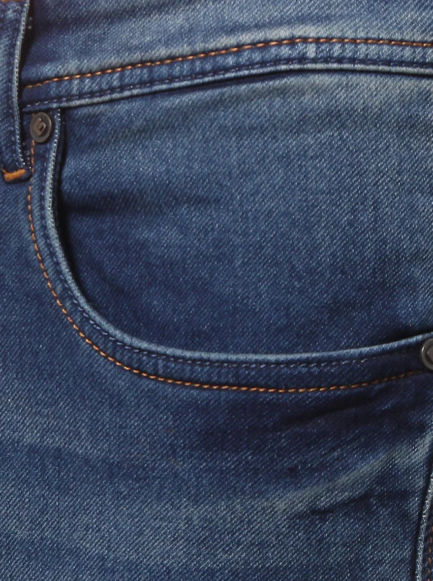 Indigo Blue Washed Narrow Fit Jeans | Greenfibre
