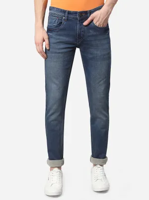 Indigo Blue Washed Narrow Fit Jeans | Greenfibre