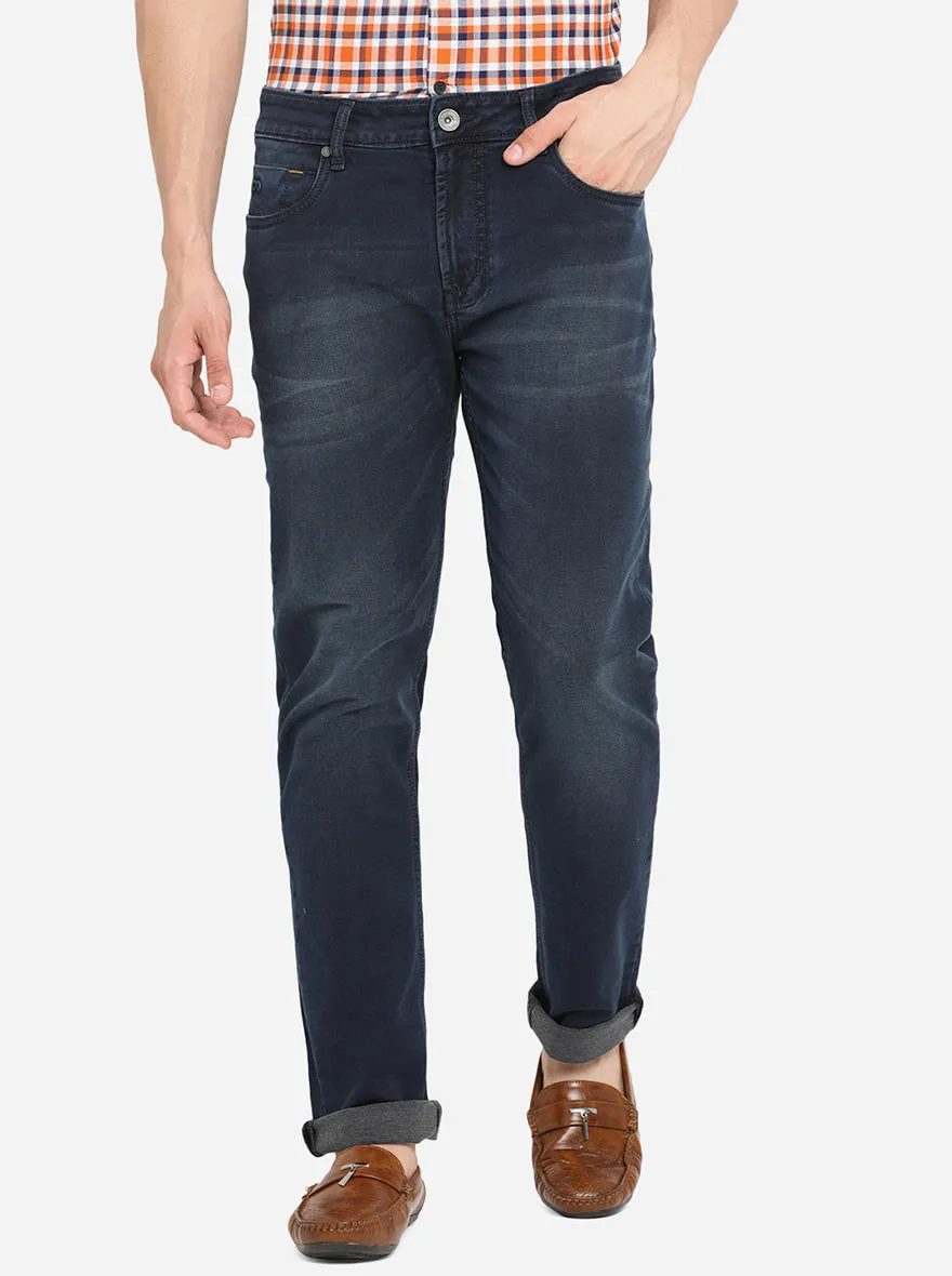 Indigo Blue Washed Slim Fit Jeans | JadeBlue