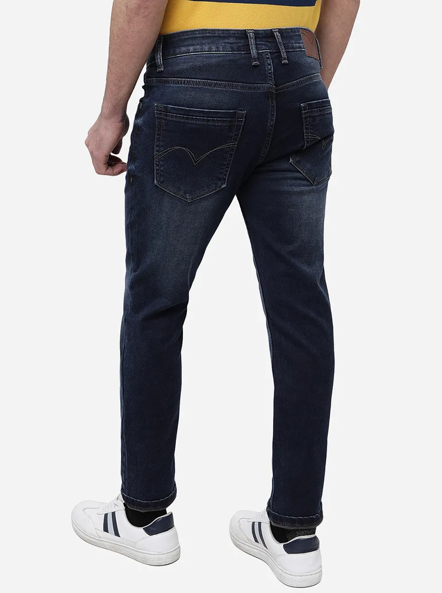 Indigo Blue Washed Slim Fit Jeans | JadeBlue