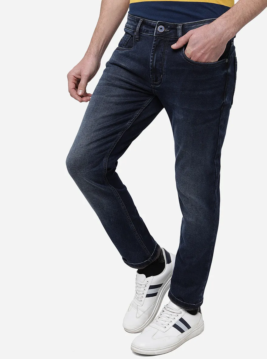 Indigo Blue Washed Slim Fit Jeans | JadeBlue