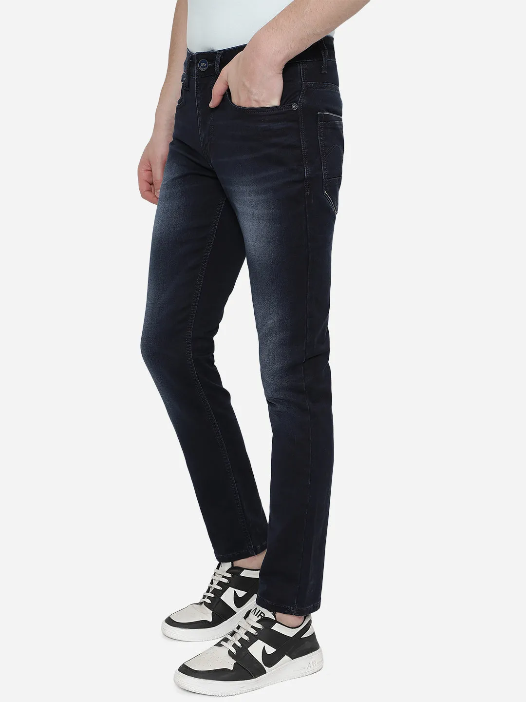Indigo Blue Washed Slim Fit Jeans | JadeBlue