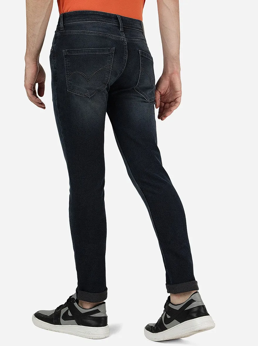 Ink Blue Solid Slim Fit Jeans | JadeBlue