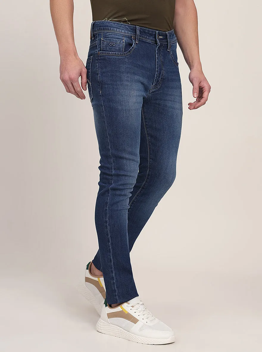 Ink Blue Washed Slim Fit Jeans | JadeBlue