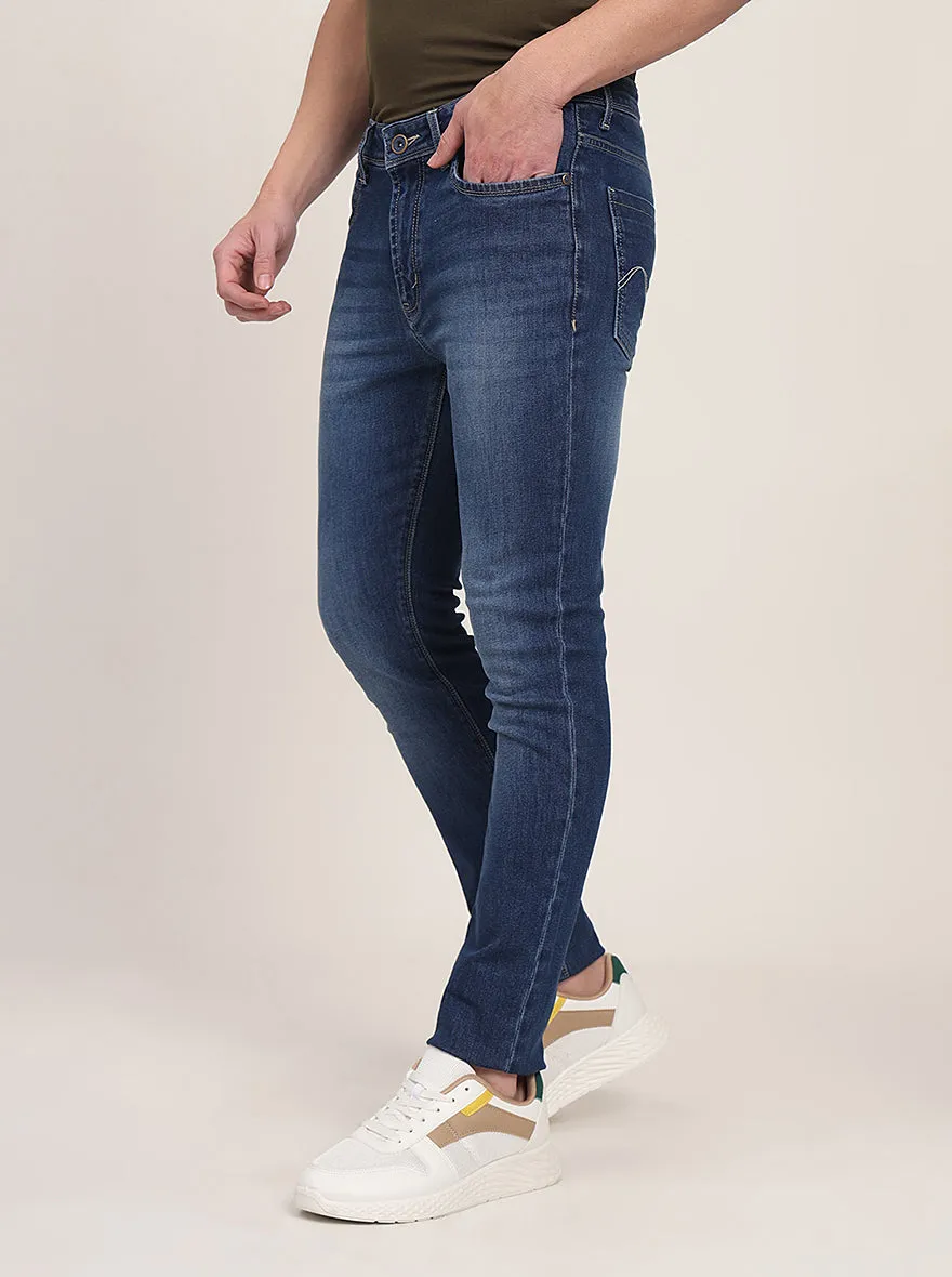 Ink Blue Washed Slim Fit Jeans | JadeBlue