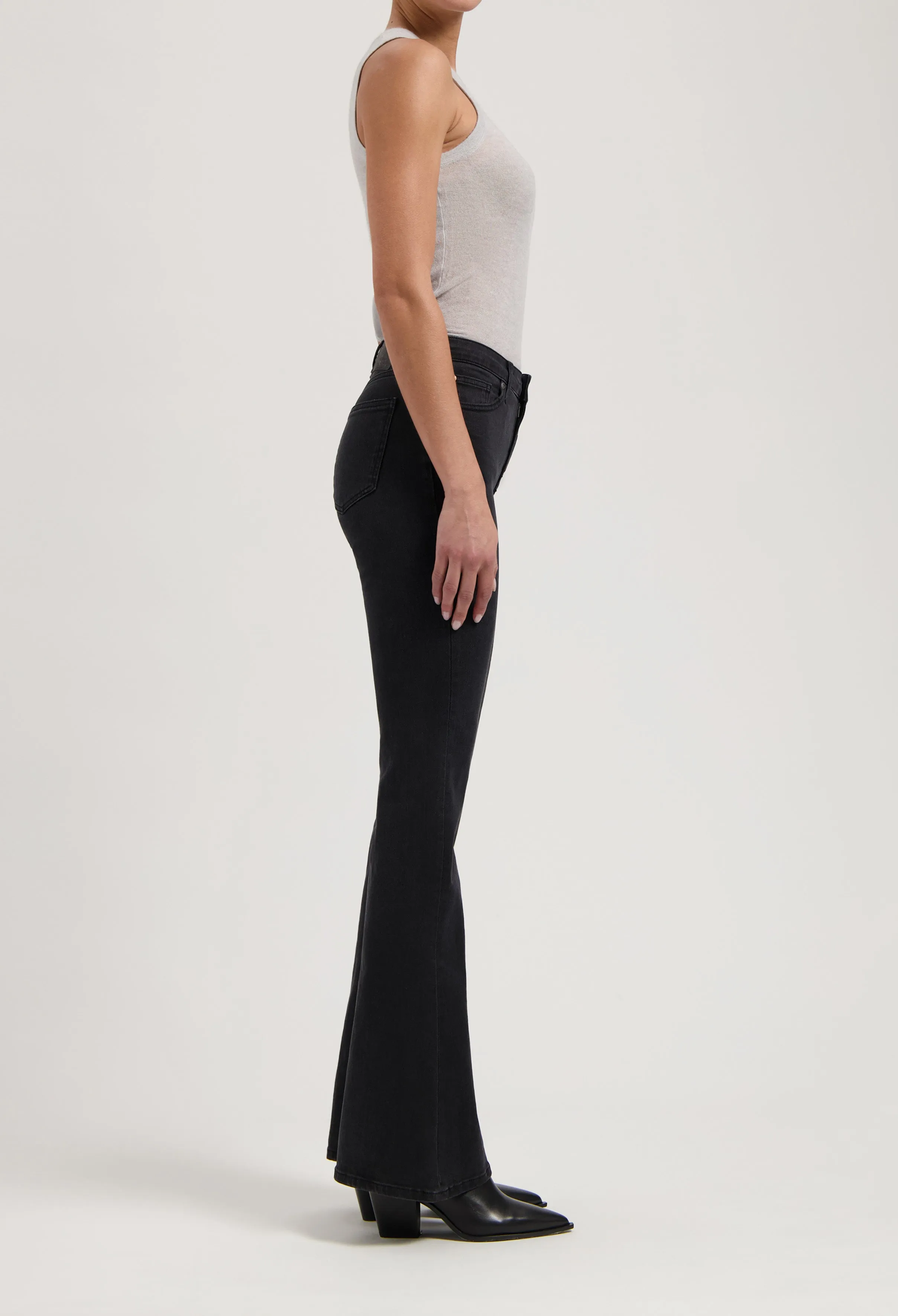 Isy High Flared - Stone Black