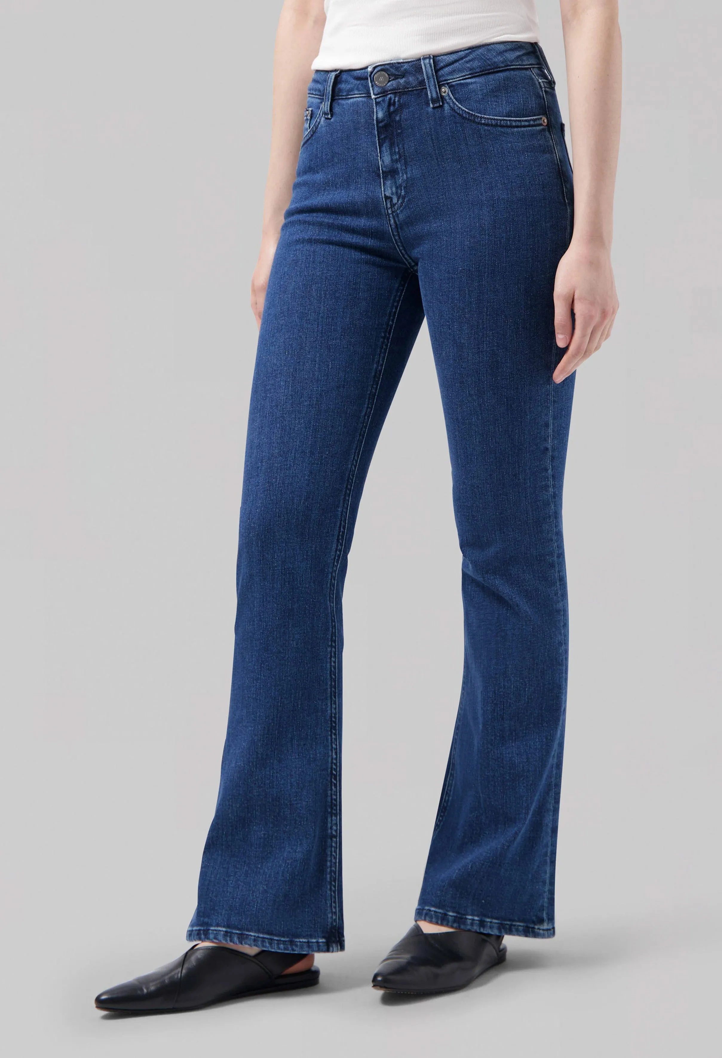 Isy High Flared - Stone Indigo